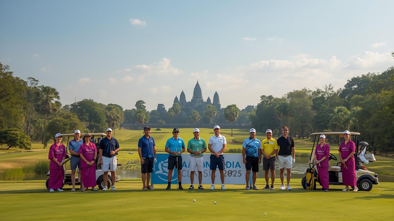 Cambodia golf holidays - group of golfers